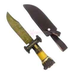 16″ Damascus Collectors Knife Dashing Pink Pocket Fantastic
