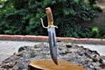 Deer Horn Handmade Steel Hunting Knife 16 - Image 3