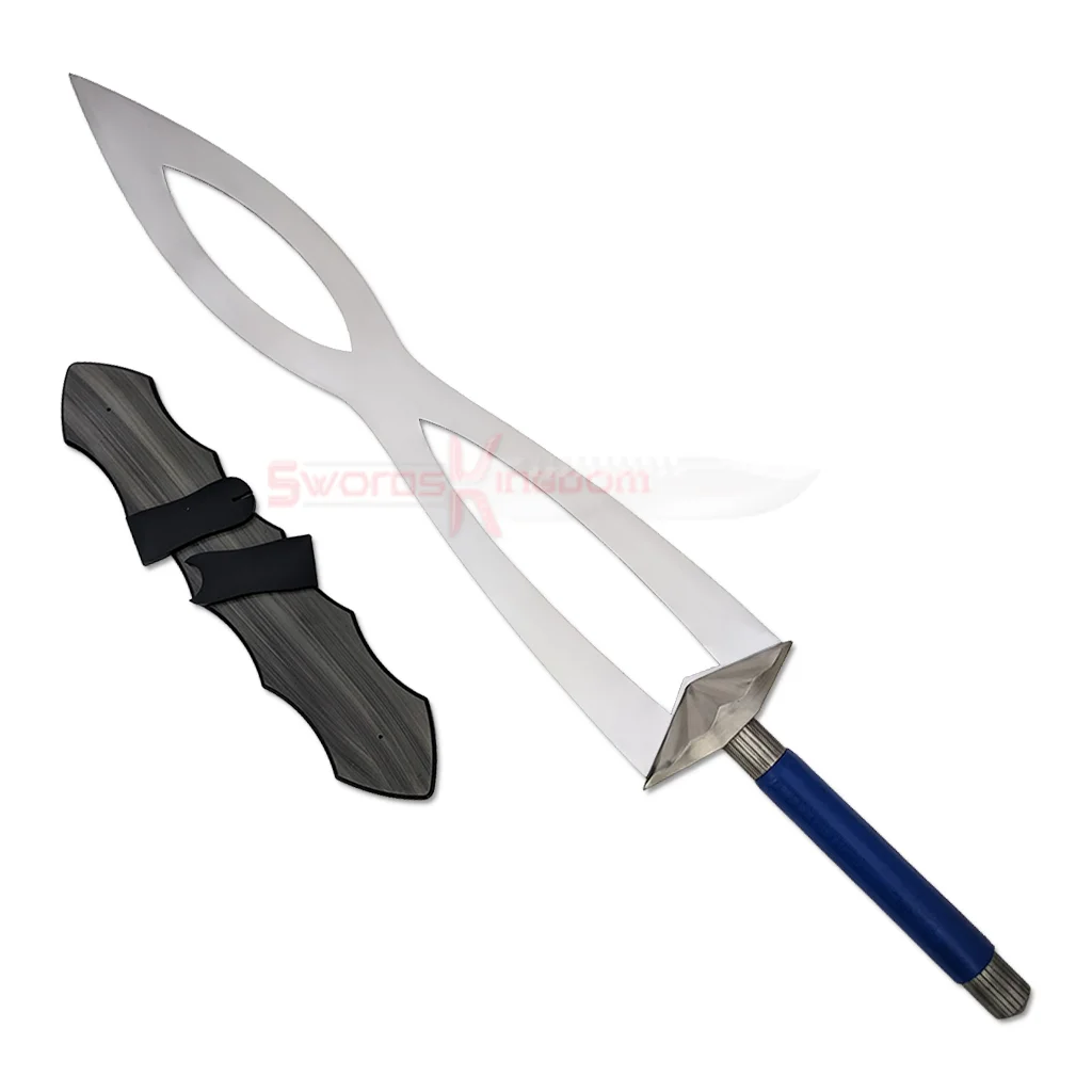 Full-length fantasy sword replica featuring a unique double-edged open-center blade Link Fierce Deity Sword Replica from Zelda