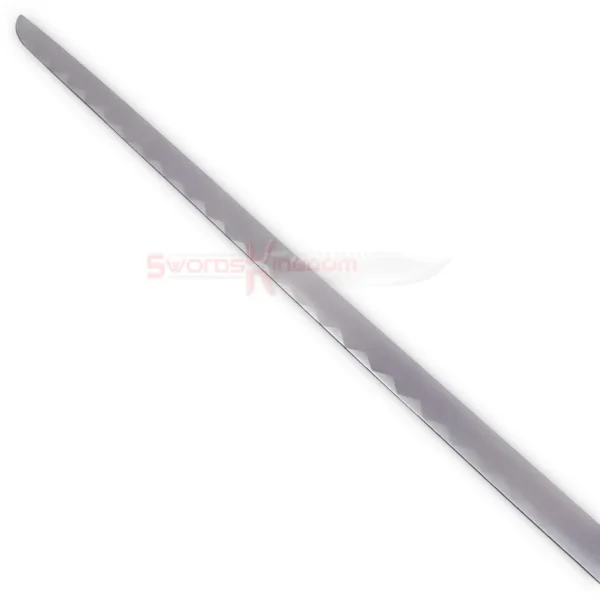 Close-up of Aizen Kyoukasuigetsu sword replica showing its silver blade design.