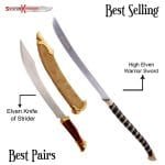 Aragorn Elven Knife Replica from LOTR & High Elven Sword of Elves Warriors