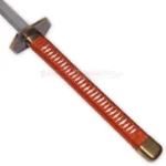 Bleach Aizen Kyoukasuigetsu sword replica with red handle and silver blade.