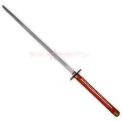 Aizen Kyoukasuigetsu sword replica featuring a red-wrapped handle and metal guard.