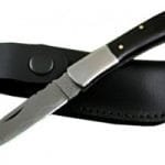 New Bull Horn Handle Damascus Folding Knife Bowie Hand Rare Art 4.5"