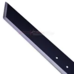 Close-up of the black Cloud Buster Sword Wooden Edition showing its wide blade and silver-colored edge.