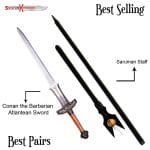 Conan the Barbarian Atlantean Sword Replica & Saruman Staff from LOTR