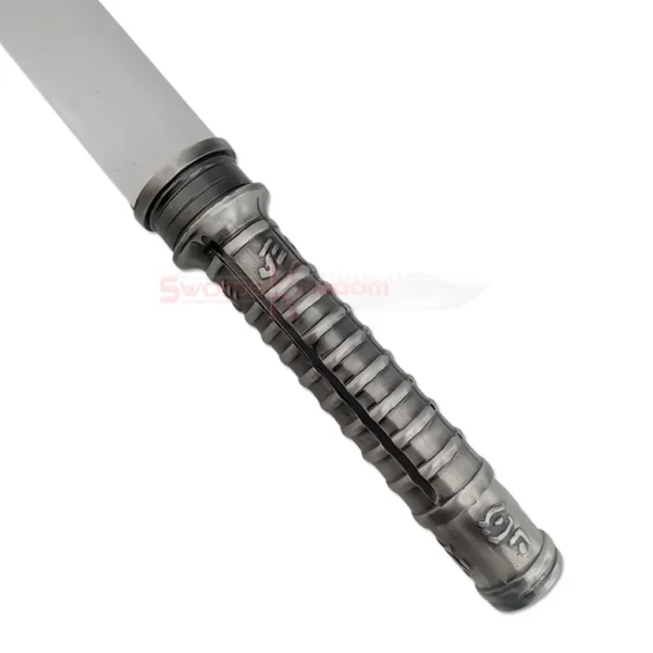 Close-up of the Daywalker Sword of Blade replica handle with a textured dark grip and decorative metal pommel.