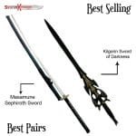 Final Fantasy Masamune Sephiroth's Sword & Kilgorin Sword of Darkness Replica Black Edition