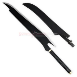Fullbring Fulltang Sword Replica with black blade, handle and matching sheath