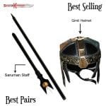 Functional Gimli Helmet from LOTR & Saruman Staff from LOTR