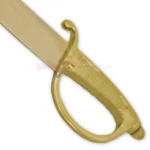 Close Up of Golden Champagne Sabre Handle and Guard