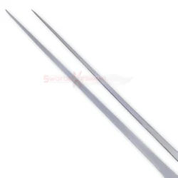 Side view of the Halo Energy 36-inch sword replica showing its long silver blade, curved guard and black handle.