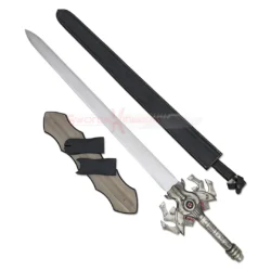 HE-MAN Power Sword Replica shown with its matching sheath and display accessories