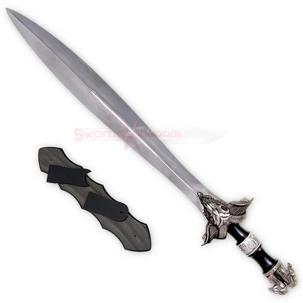 Jason and the Argonauts Greek sword replica displayed with decorative sheath