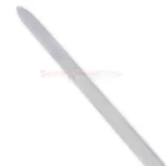 Close-up view of the antique-style Excalibur sword blade with a smooth silver finish and decorative engraved design.