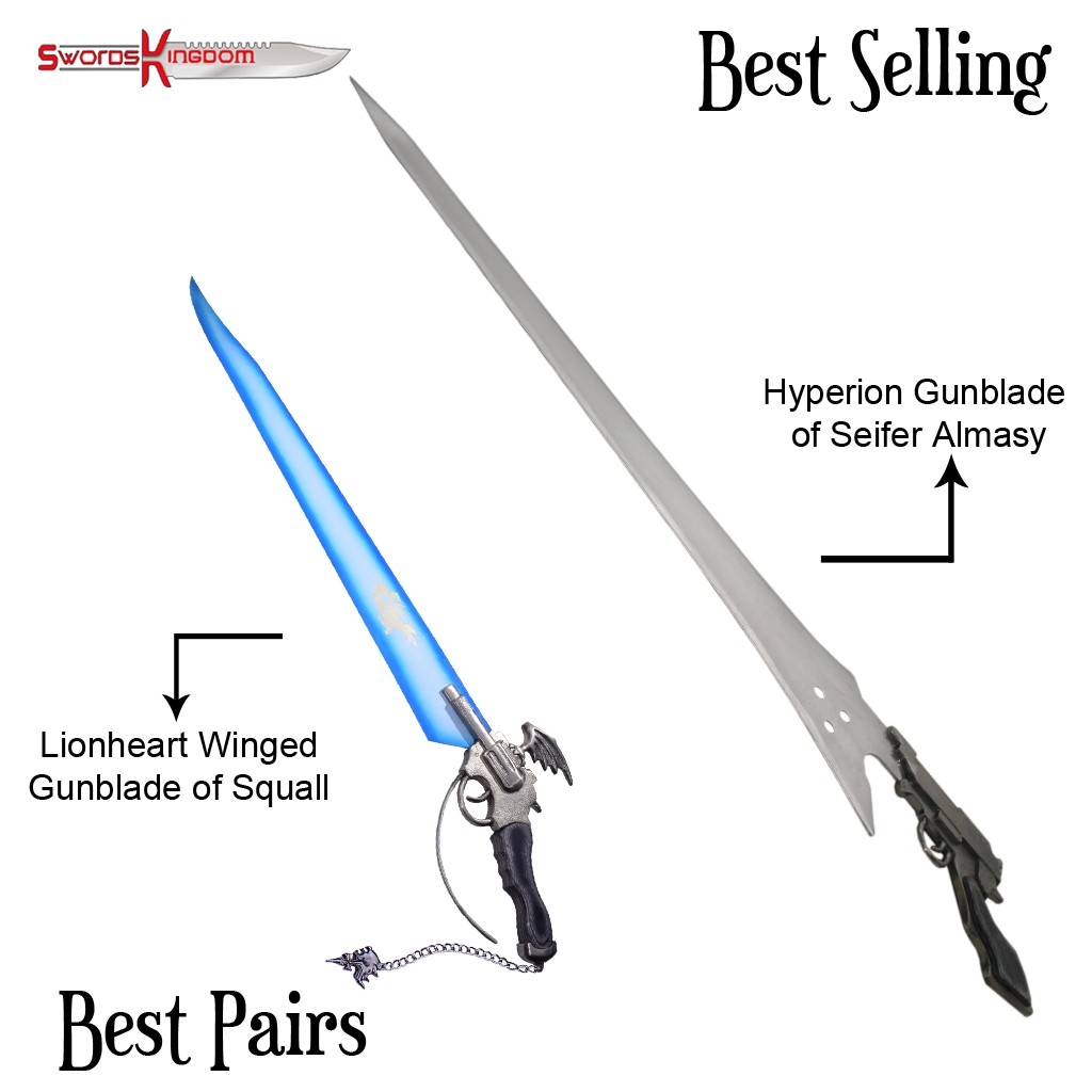 Lionheart Winged Gunblade from Final Fantasy & Seifer Almasy Hyperion Gunblade from Final Fantasy