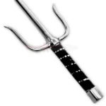 Silver TMNT Raphael sai replica with black handle