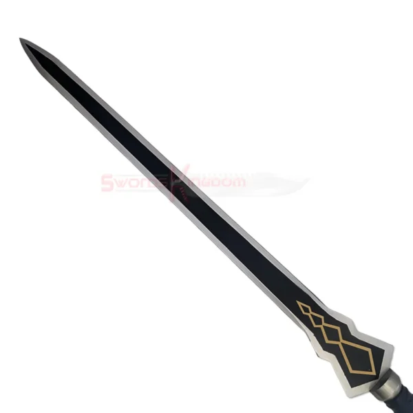 Yuuki Sword Replica Anime with black blade and gold geometric detailing