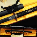 Japanese Samurai Black Steel Sharp Blade Katana