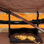 Authentic Samurai Damascu Red Folded Wakizahsi Sword