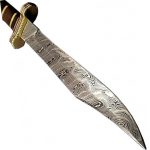 Damascus Hand Crafted Steel Knife Hunting Fixed Blade Handcrafted Custom