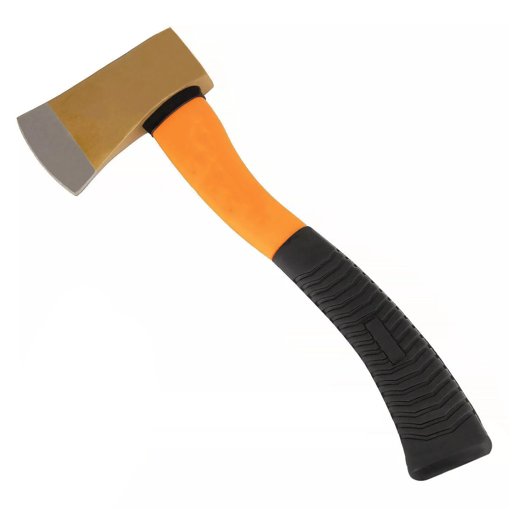 1.5lb Hand Axe Fibreglass 24oz Hatchet Wood Log Chopper Rubber Grip Handle