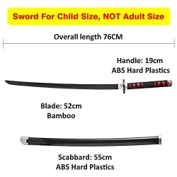 Child-Size Demon Slayer Sword - Bamboo Kamado Tanjirou Cosplay Replica