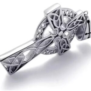 Celtic Cross Necklace & Chain Pendant Silver FC Irish Viking Stainless Steel
