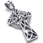 Celtic Cross Necklace & Chain Pendant Silver FC Irish Viking
