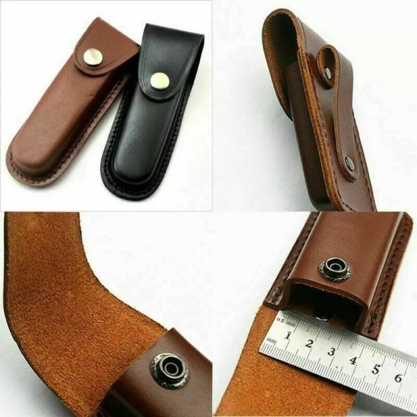 Folding Knife Cowhide Leather Sheath Pocket Hot Sell - Image 1