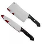Halloween Prop Knife, Plastic Bloody Fake Knife Halloween Classic Horror