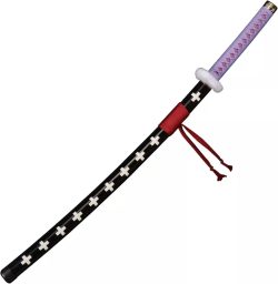 Katana One Piece Wooden Trafalgar Law Purple Sword With Scabbard