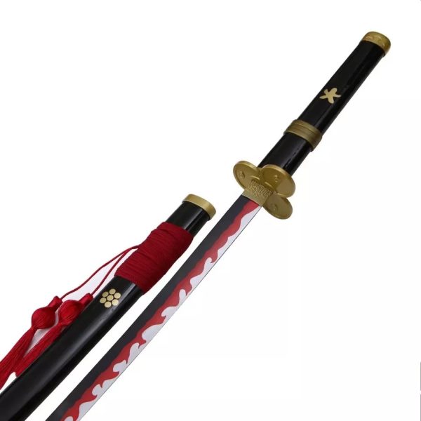 One Piece Roronoa Zoro Cosplay Wooden Swords Black Enma V.2 Prop Replica 104cm