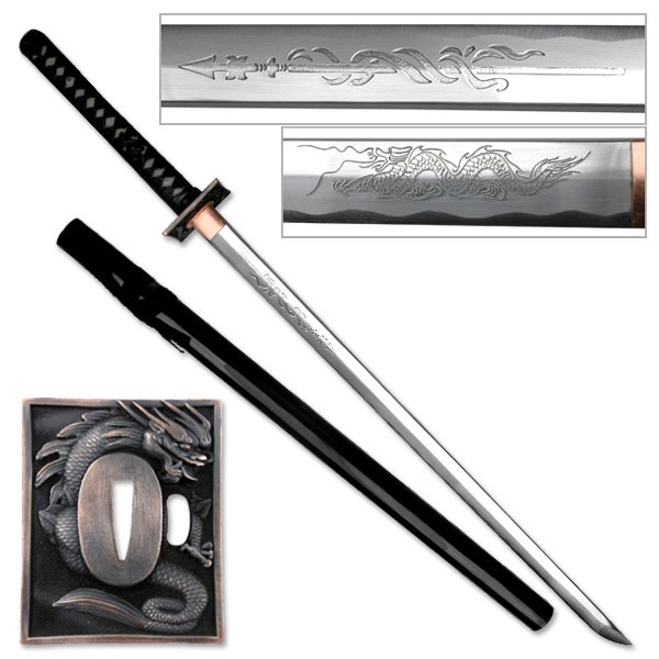 Ten Ryu Hand Forged Ninja Sword High Carbon Steel Blade