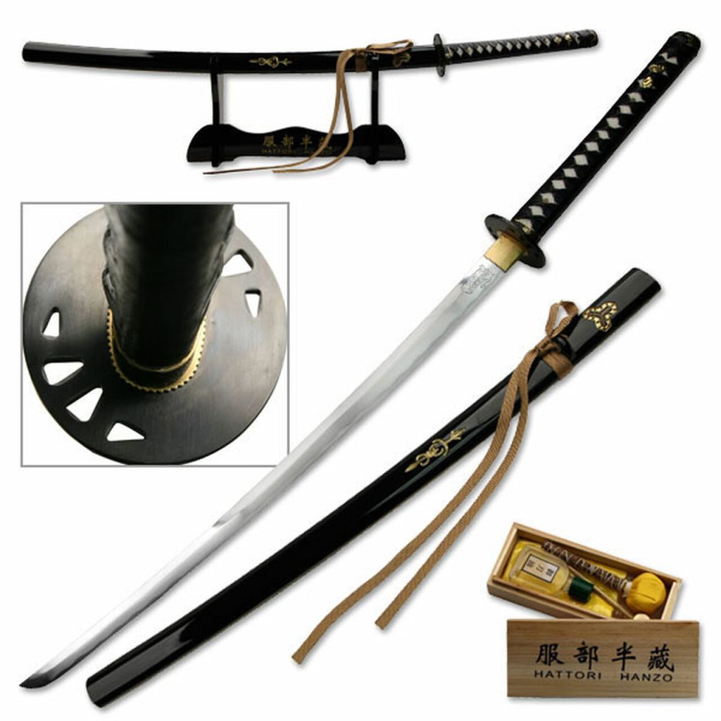 Ten Ryu Premium Hand Forged Kill Bill Bride’s Samurai Sword Replica Movie Katana Lion Engraved Blade