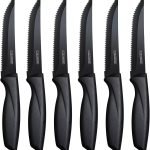 Ultimate Steak 1Knife Set of 6 NEXT DAY DELIVERY Serrated Dinner 1Knife Black