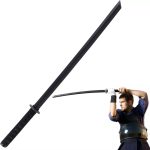 Wooden Bokken & Tsuba Martial Arts Training Sword Contact Kendo Prop Movie Prop