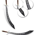 Black Belly Dance Scimitar Sword Wooden Handle