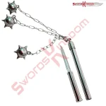 Triple Spiked Flail Mace with Knife 18.5"