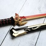 Overwatch Genji Foam Sword Cosplay Red/Gold With Scabbard