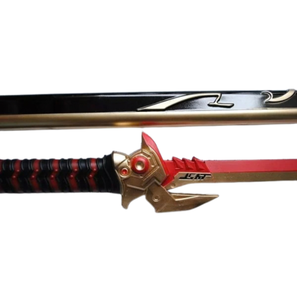 Red/Gold Overwatch Genji Foam Sword - Guard and Scabbard