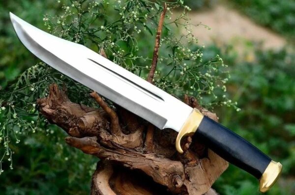 Custom Handmade Steel Hunting Crocodile Dundee High Polish Bowie Knife - Image 1