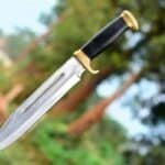 CUSTOM HANDMADE STELL HUNTING CROCODILE DUNDEE HIGH POLISH BOWIE KNIFE.