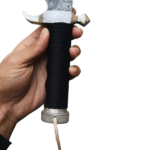 Handle of Damascus Heartstopper Last Blood Knife