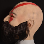 Kratos God of War Battle-Worn Latex Cosplay Mask - Image 3