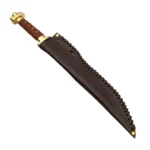Merovingian Viking Seax Sax Knife with Leather Sheath