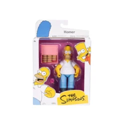 Poseable Cartoon Dad Figure with Donut Toy Model