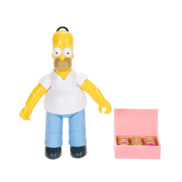 Poseable Cartoon Dad Figure with Donut Toy Model - Image 2