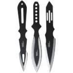 Black Throwing Knife 3 pcs Set with Nylon Sheath