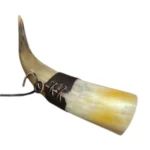 Viking Drinking Horn with Leather Belt Holster